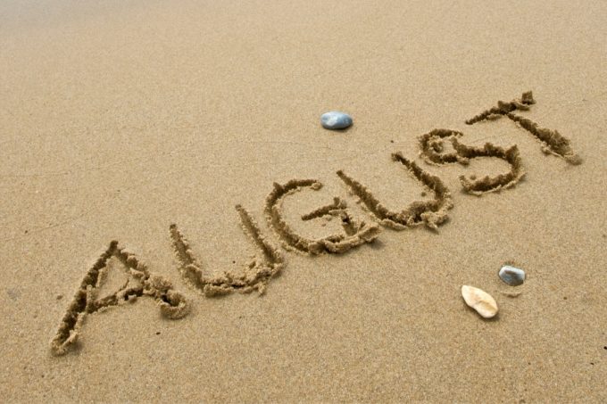 August written in the sand