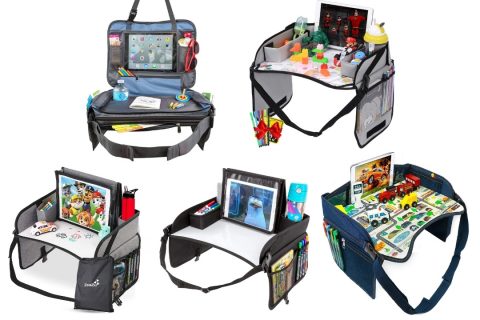 A selection of car seat travel trays