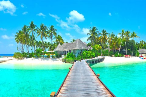 A tropical island in the Maldives - winter sun escape destinations Maldives