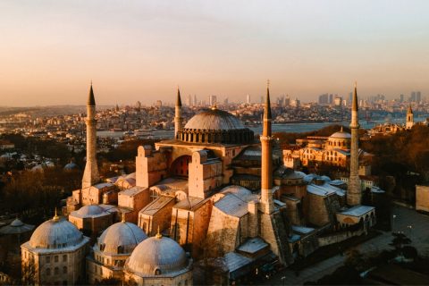 istanbul Hagia Sofia ariel view