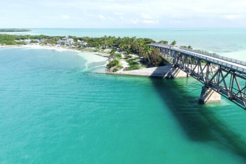 Camping on the beachfront at Bahia Honda state park in the Florida keys