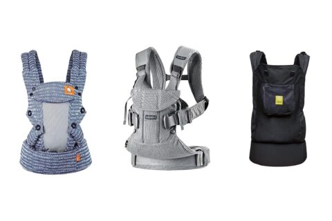 a selection of toddler carriers suitable for travel