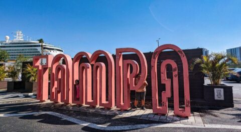 Tampa Sign at Sparkman’s Wharf